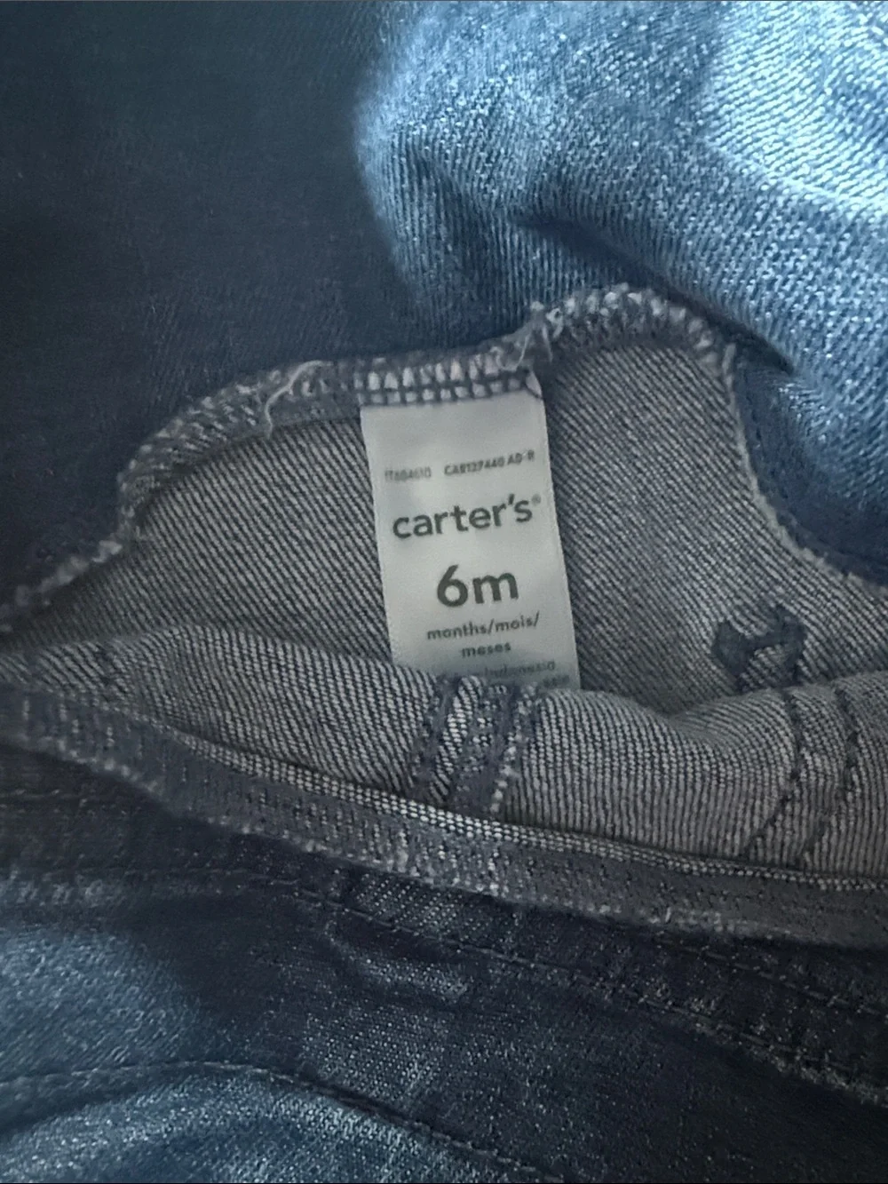 Carter's Blue Denim Kids Overalls with Front Pockets